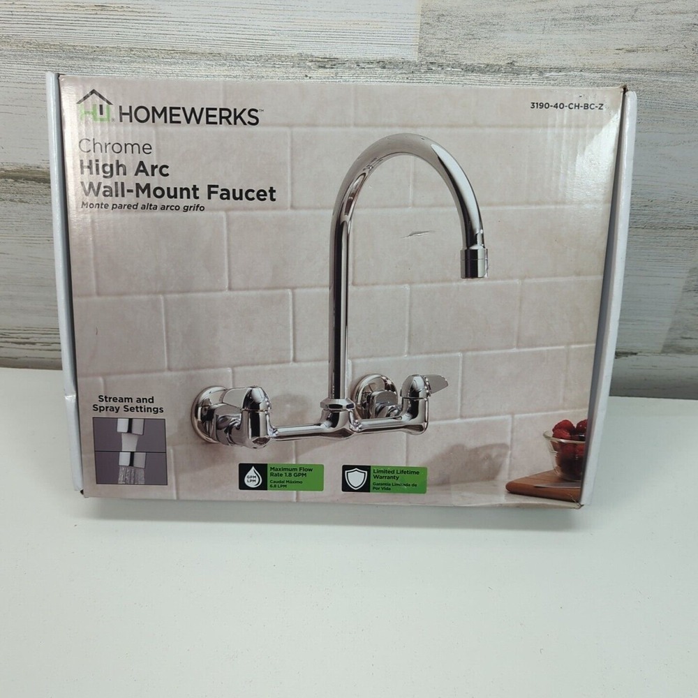 Homewerks Worldwide 2-Handle Standard Kitchen Faucet with Gooseneck Spout